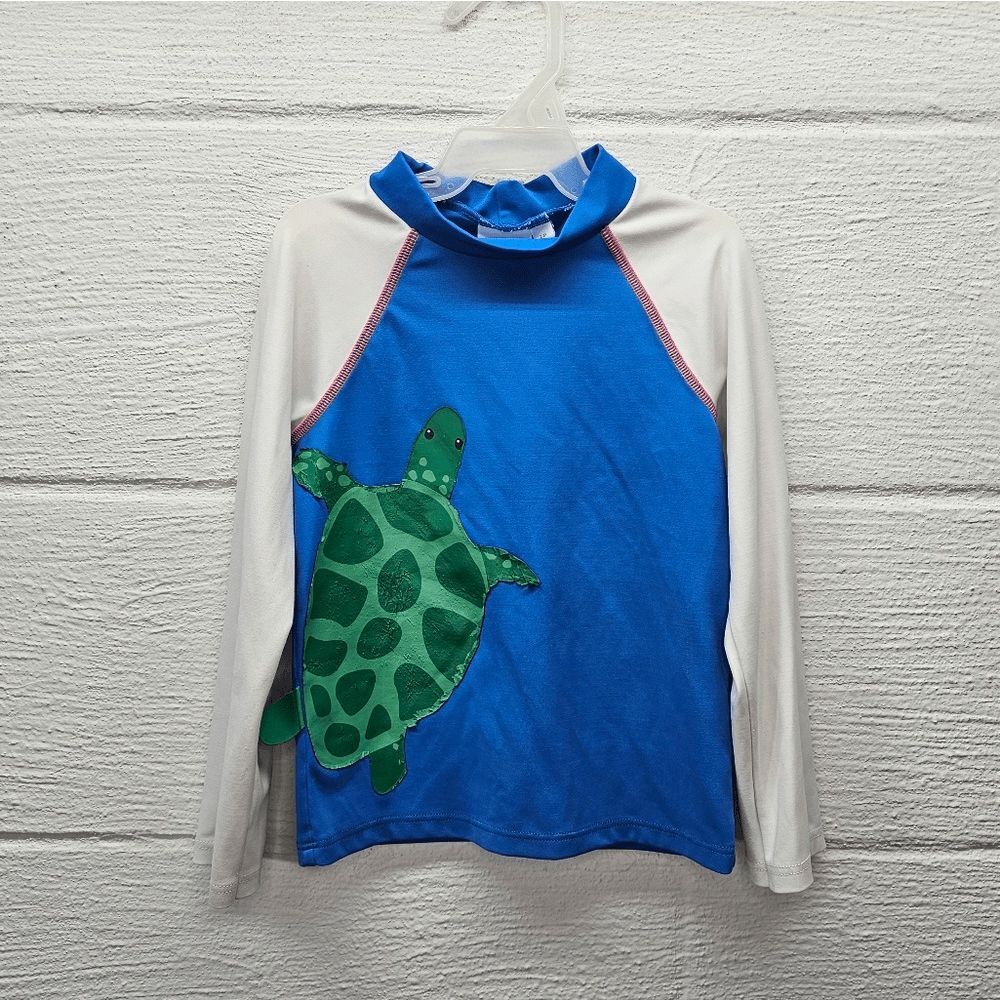 Baby‎ Boden Sea Turtle long sleeve swim Shirt rash guard 2-3Y